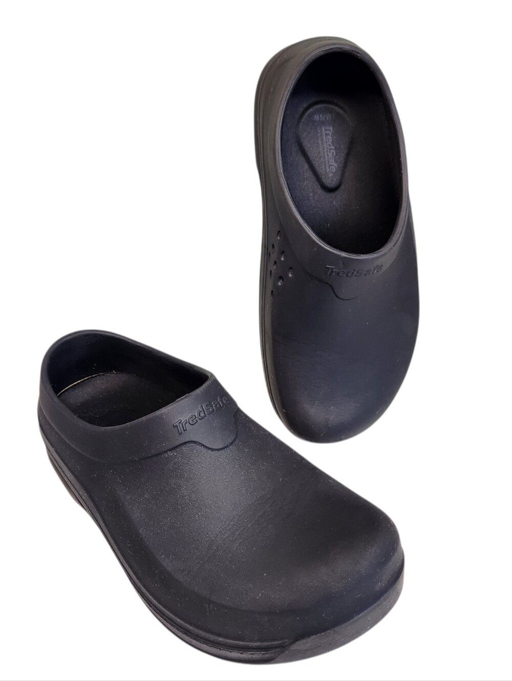 Treadsafe Rubber Clog Anti Slip Work Shoe Slip On Black Men's Size 5 Women's 7